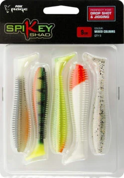 Fox Rage Spikey Shad Mixed Colour, 5 Pcs