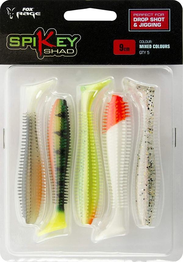 Fox Rage Spikey Shad Mixed Colour, 5 Pcs 1 Fox Rage Spikey Shad Mixed Colour, 5 Pcs