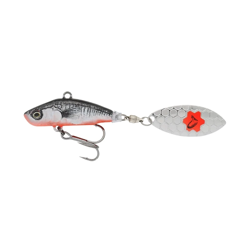 Savage Gear 3D Sticklebait Tailspin Lure - 8cm 18G - Black Silver 3 Savage Gear 3D Sticklebait Tailspin Lure - 8cm 18G - Black Silver - Image 3