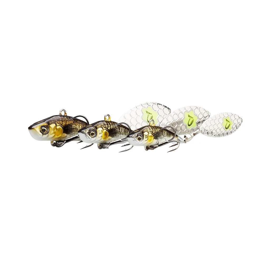 Savage Gear 3D Sticklebait Tailspin Lure - 8cm 18G - Black Silver 1 Savage Gear 3D Sticklebait Tailspin Lure - 8cm 18G - Black Silver