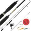 NGT Drop Shot Combo Including Rod, Spinning Reel, Line, Drop Shot Rigs, Lead And Soft Baits