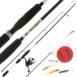 NGT Drop Shot Combo Including Rod, Spinning Reel, Line, Drop Shot Rigs, Lead And Soft Baits