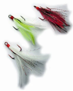 Behr Treble Hooks With Feather, 3 Pcs!